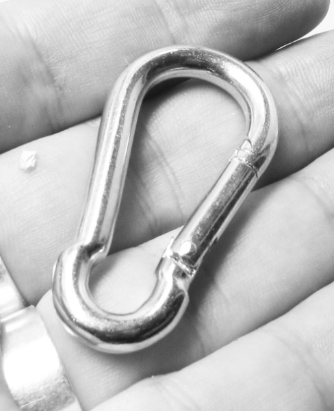 Karabinerhaken silber - 5x50mm - Pack-of-2