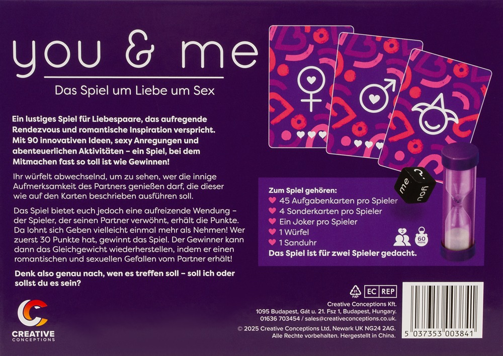 Erotisches Paar-Kartenspiel You & Me