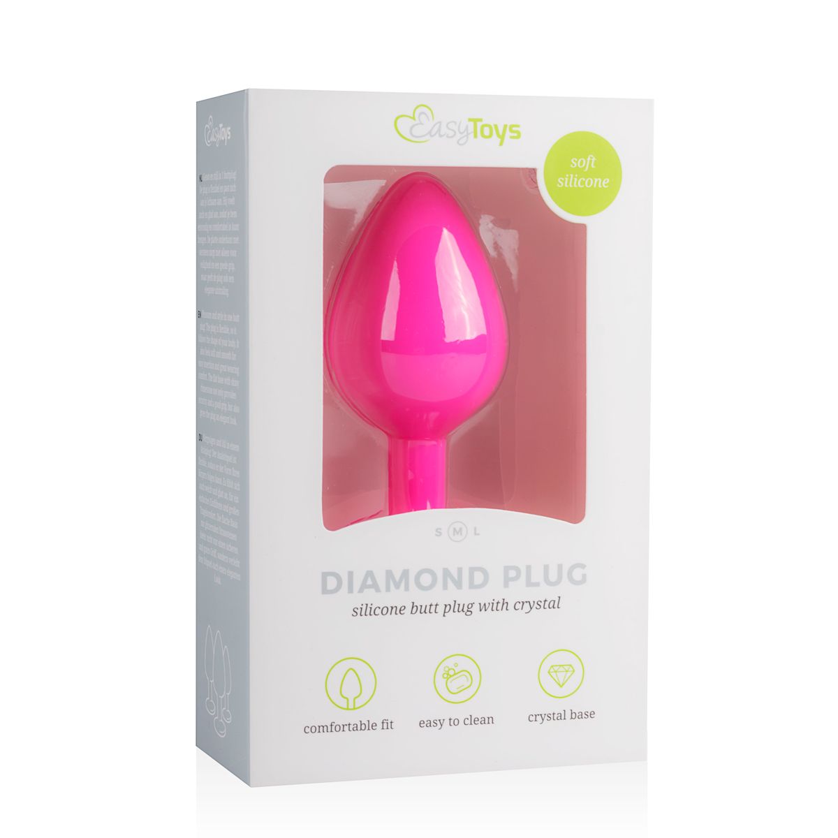 Diamond Analplug aus Silikon – Small & Medium, Rosa oder Schwarz