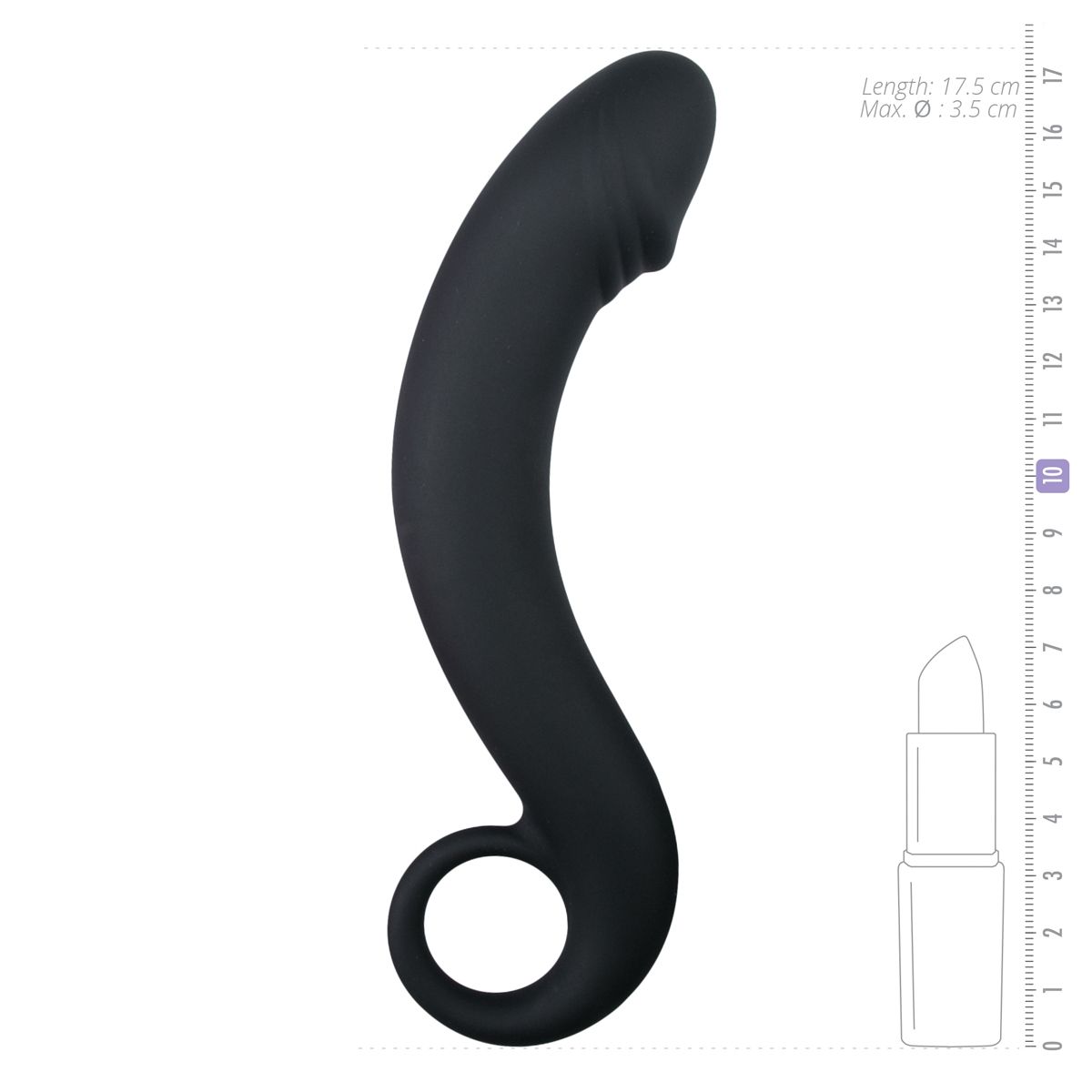 Anal Prostata-Dildo aus Silikon – Schwarz