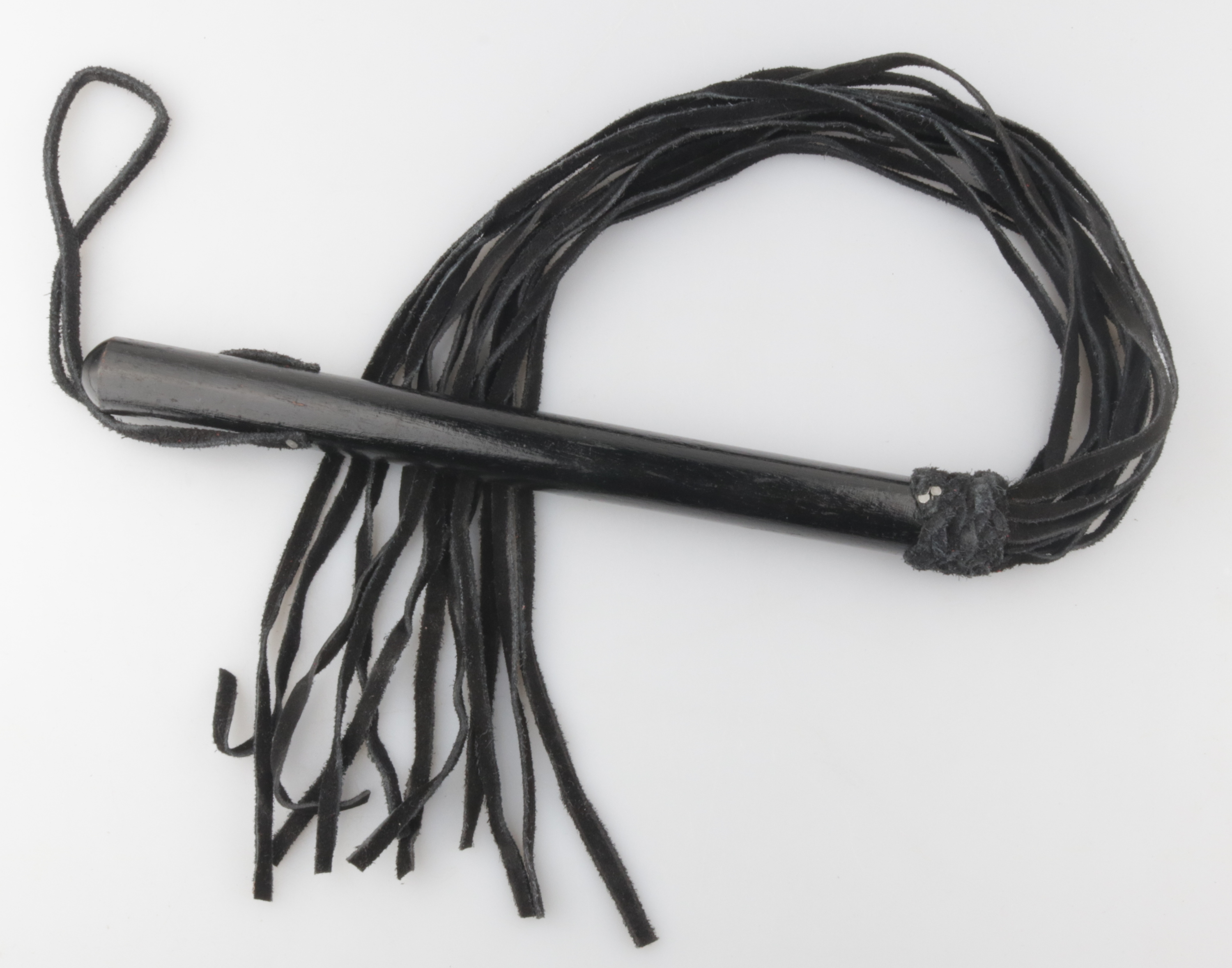 Leder Peitsche mit Holzgriff softleder