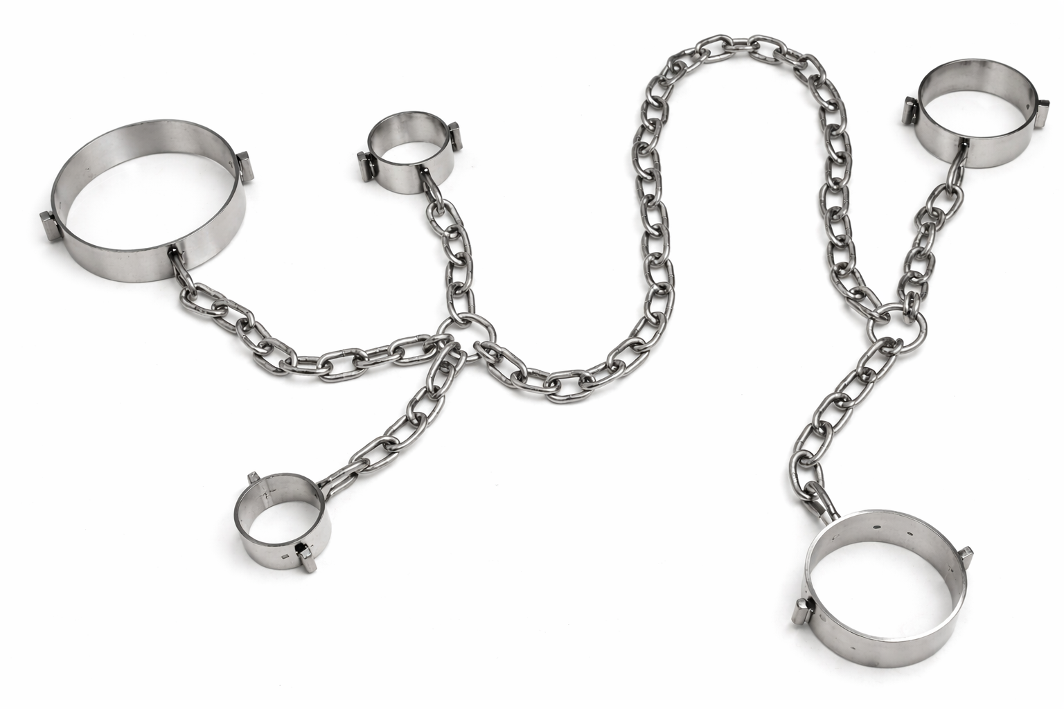 PRANGER METALL - Kettenfessel-Satz 5 Stück mit Ketten fest